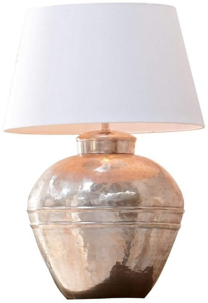 Mirabeau Tischleuchte Tischlampe Madison creme/antiksilber Bild 1