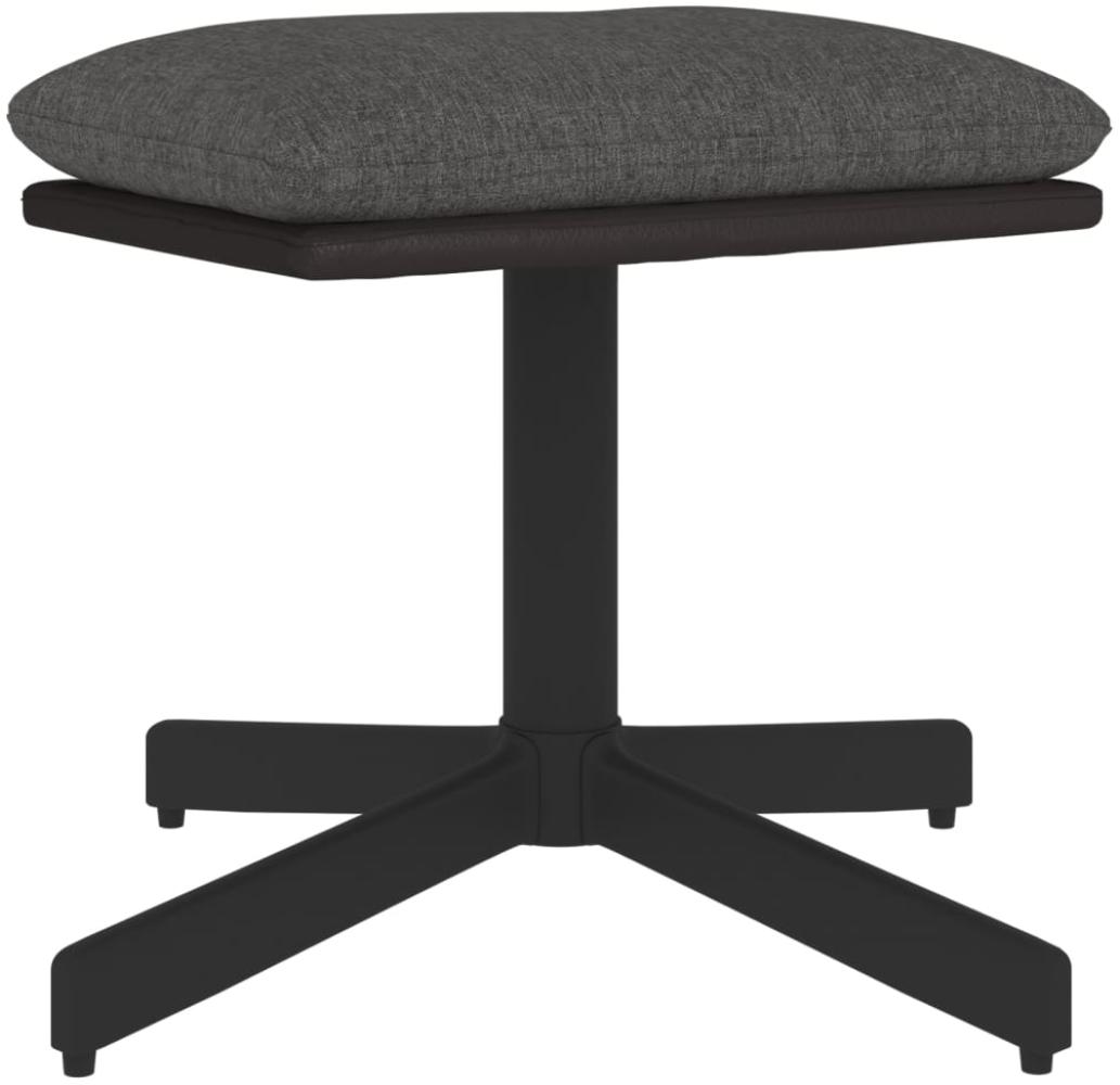 vidaXL Fußhocker Dunkelgrau 60 x 60 x 39 cm Stoff und Kunstleder [341645] Bild 1