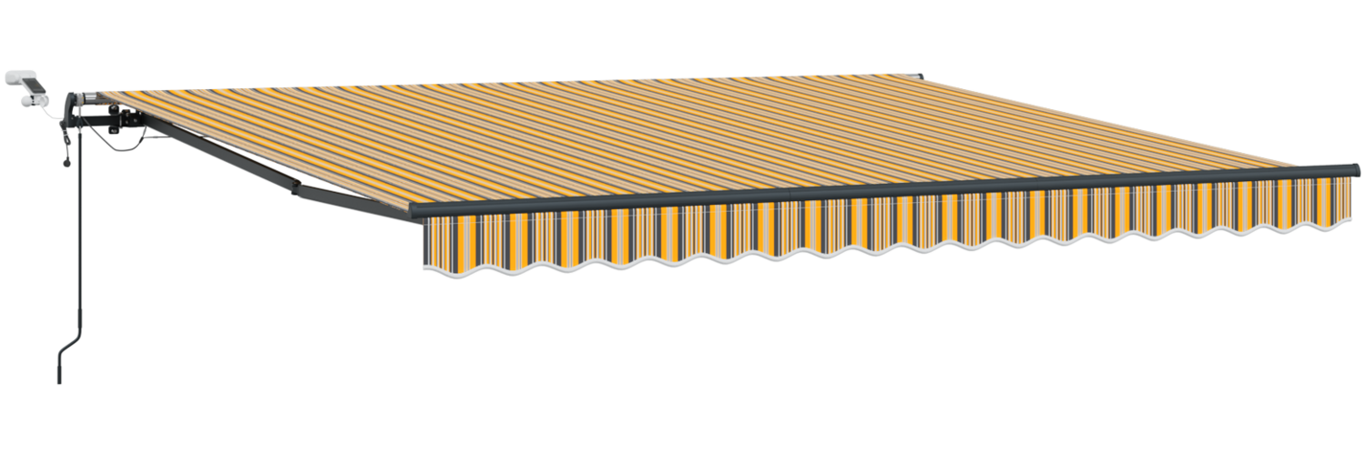 vidaXL Automatische Einziehbare Markise mit LED Mehrfarbiger Streifen 400x300 cm 3330582 Bild 1