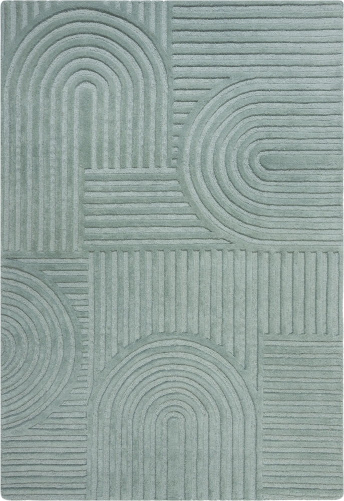 Kadima Design Handgetufteter Wollteppich in Pastellfarben "Leven Blake". Farbe: Türkis, 120x170 cm Bild 1