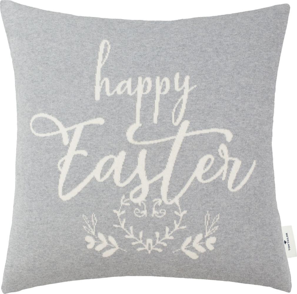 Tom Tailor Zierkissenhülle Happy Easter grau 45x45cm Bild 1