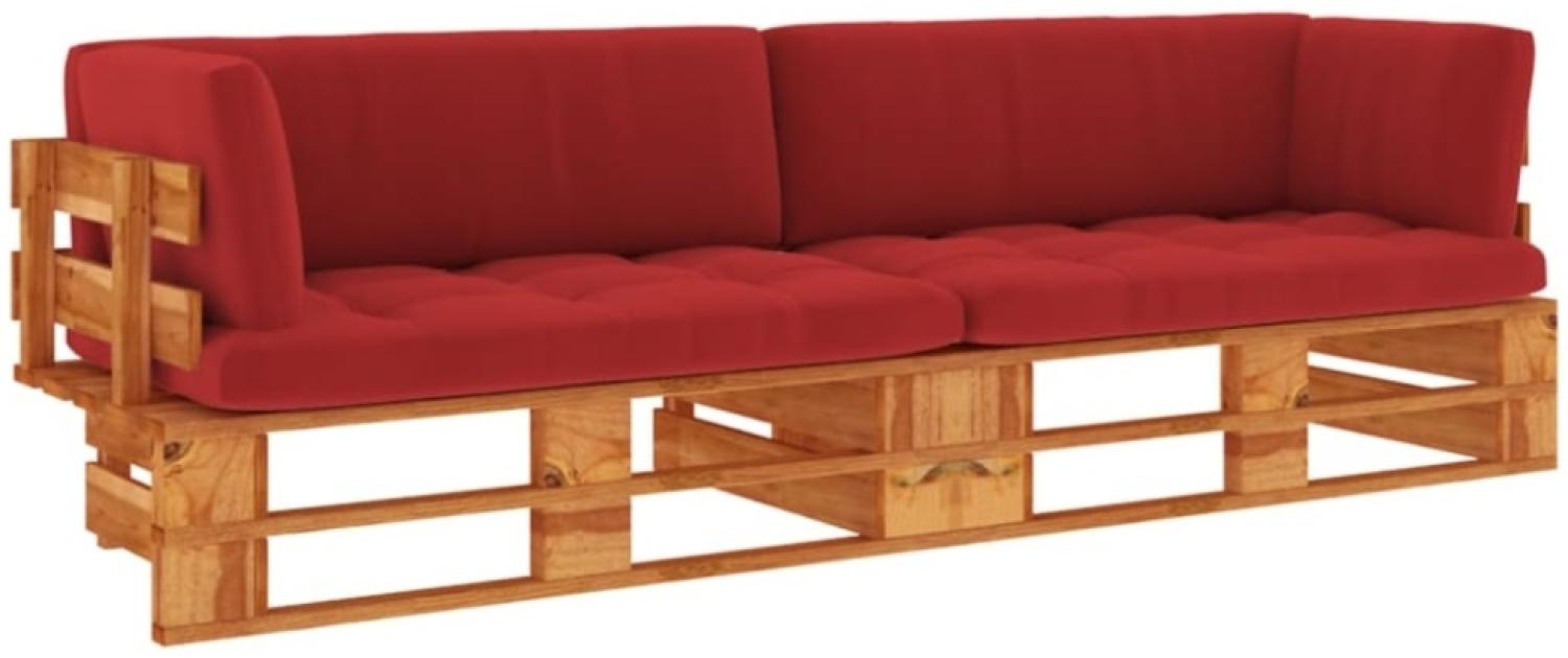 vidaXL 2-Sitzer-Palettensofa Honigbraun Imprägniertes Kiefernholz 3066667 Bild 1