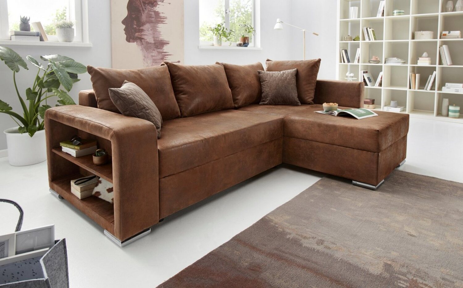 COLLECTION AB Ecksofa John L-Form, inklusive Bettfunktion und Bettkasten Bild 1