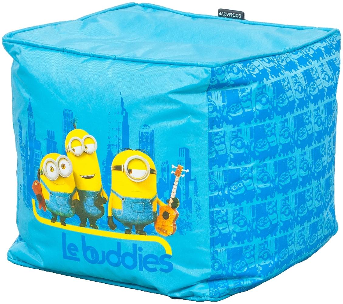 Hocker LE BUDDIES Minions 40x40cm blau Kinderhocker Sitzwürfel Kinderzimmer Bild 1