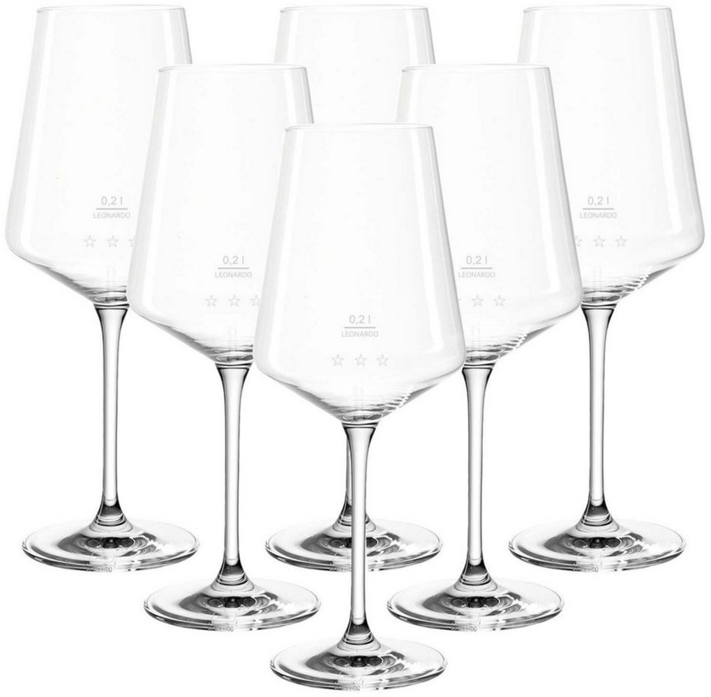 Leonardo PUCCINI Weißweinglas 0,2 l geeicht 6er Set "Gastro-Edition" Bild 1