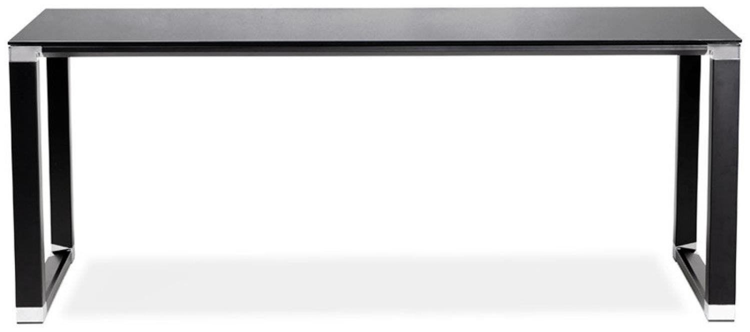Kokoon Design Schreibtisch Warner Glas Schwarz 200x75x100 cm Bild 1