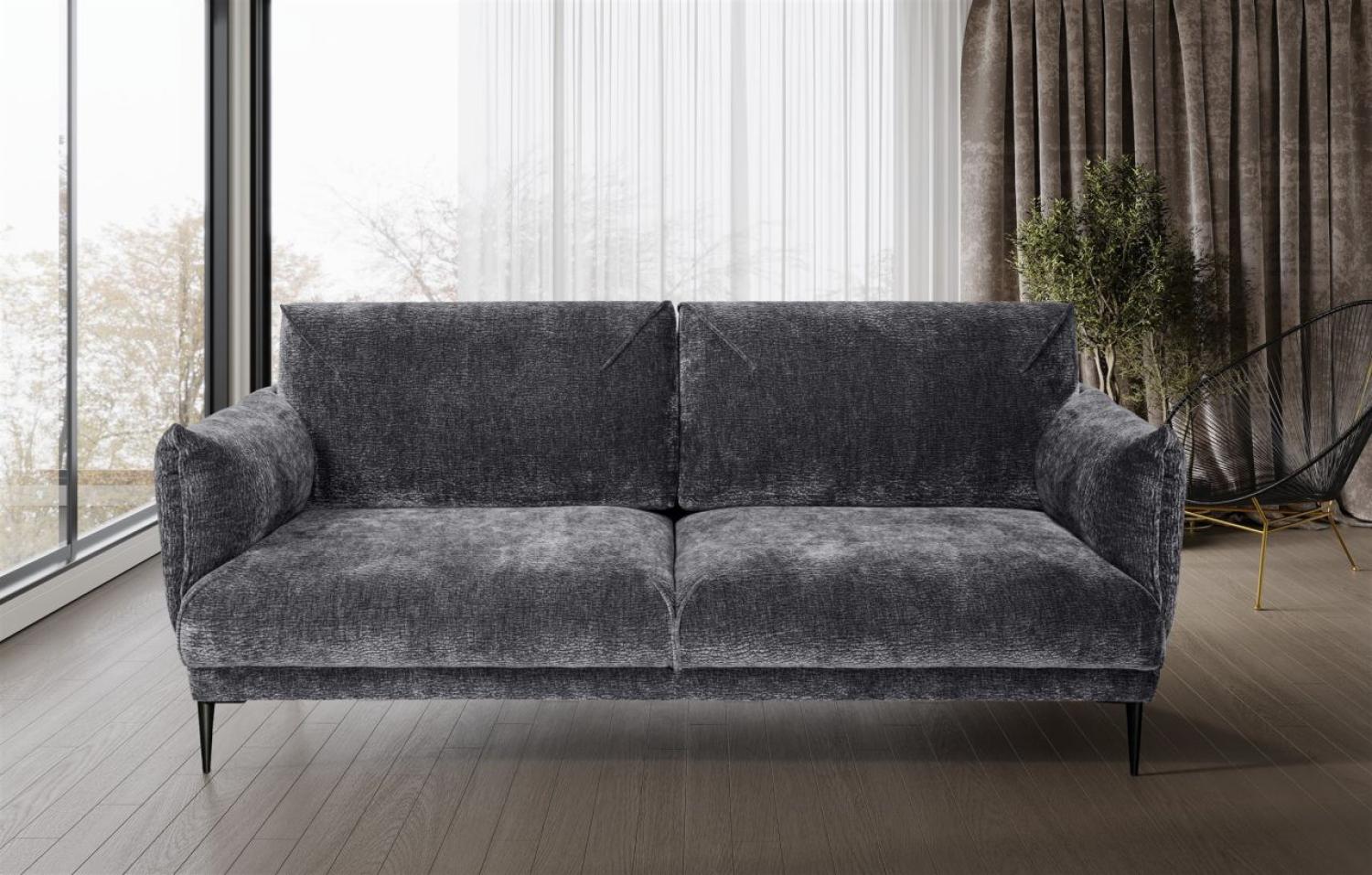 Sofa Designersofa MADISON 2-Sitzer in Stoff Dress Me Grau Bild 1