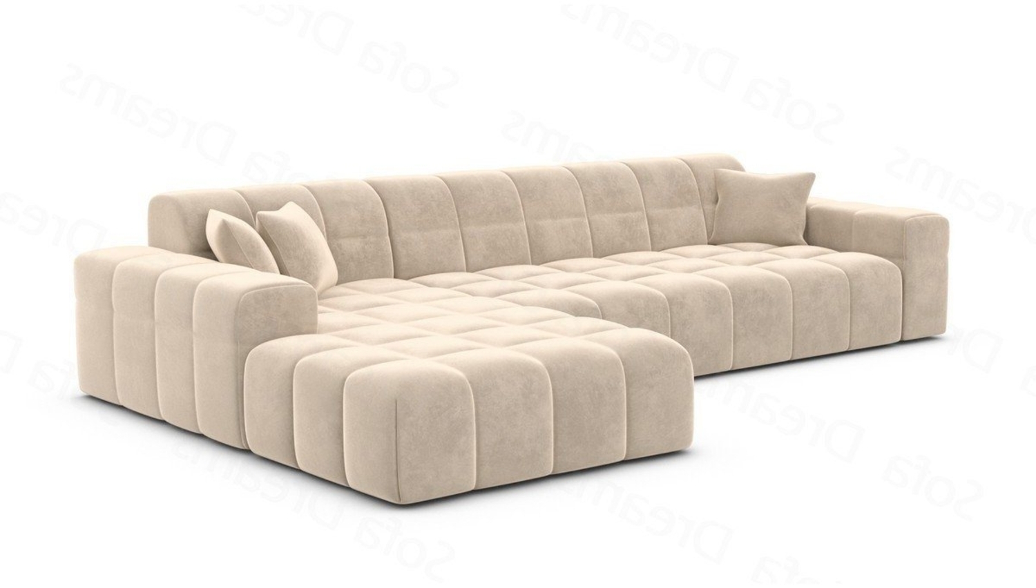 Sofa Dreams Ecksofa Stoffsofa Ibiza L Form kurz Stoff Modern Eckcouch Sofa Polstersofa, Loungesofa Bild 1