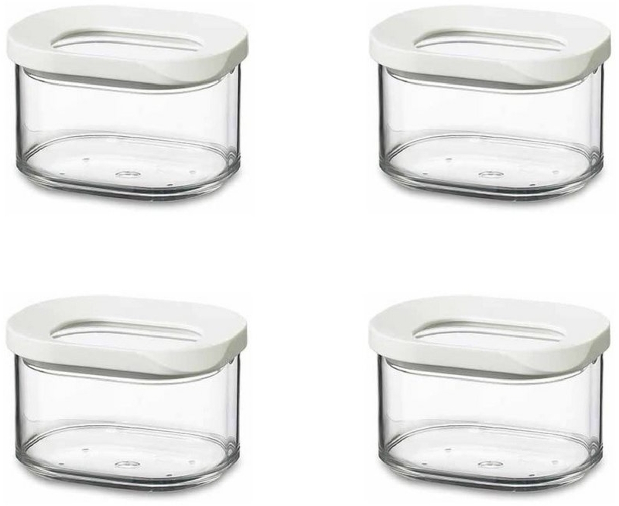 Mepal | 4-tlg Vorratsdosen Set Modula | 175 ml | weiß | ideal für trockene Lebensmittel | Frischhaltedose | praktische Aufbewahrungslösung Bild 1