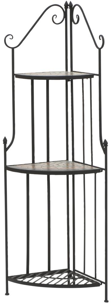 Eckregal >Prato< in matt schwarz, mehrfarbig - 36x141,5x36 (BxHxT) Bild 1