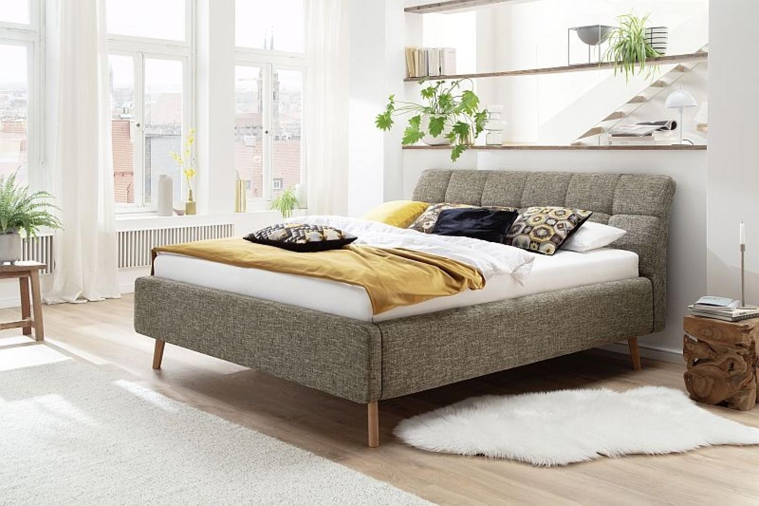 Polsterbett Mila mit Bettkasten - Stoff Ocean Bild 1