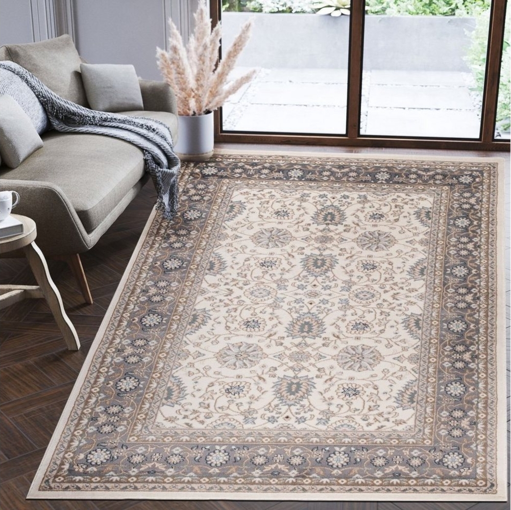 Mazovia Orientteppich Oriente Teppich - Traditioneller Teppich Orient Beige Creme Grau, 60 x 100 cm, Geeignet für Fußbodenheizung, Pflegeleicht, Wohnzimmerteppich Bild 1