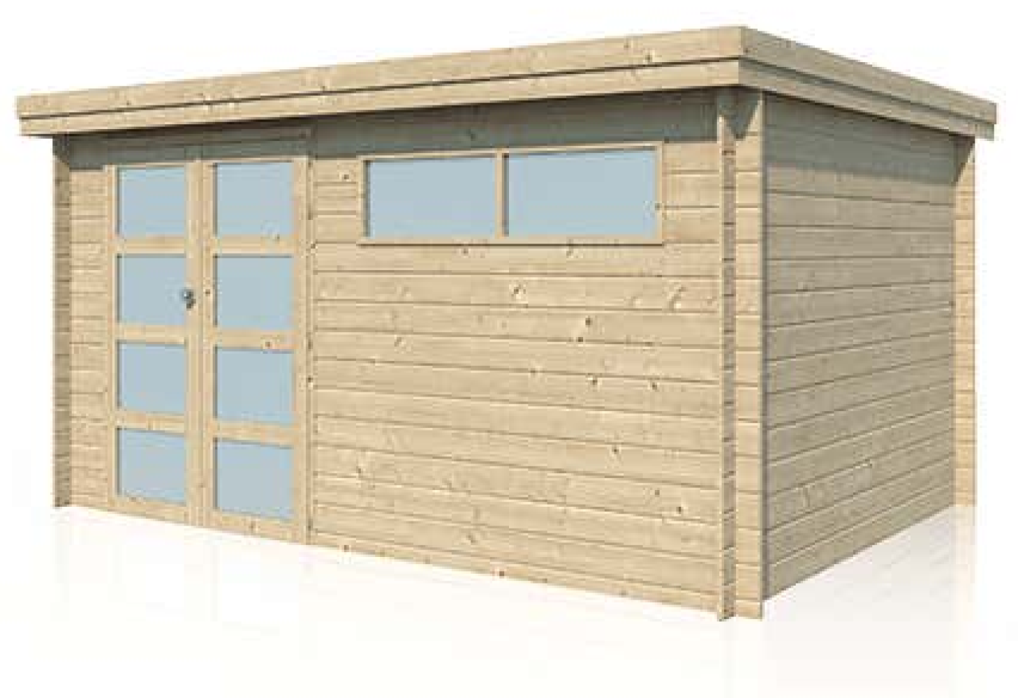 Alpholz Gerätehaus Oregon 505x295 Gartenhaus aus Holz Holzhaus mit 28 mm Wandstärke Blockbohlenhaus mit Montagematerial Bild 1