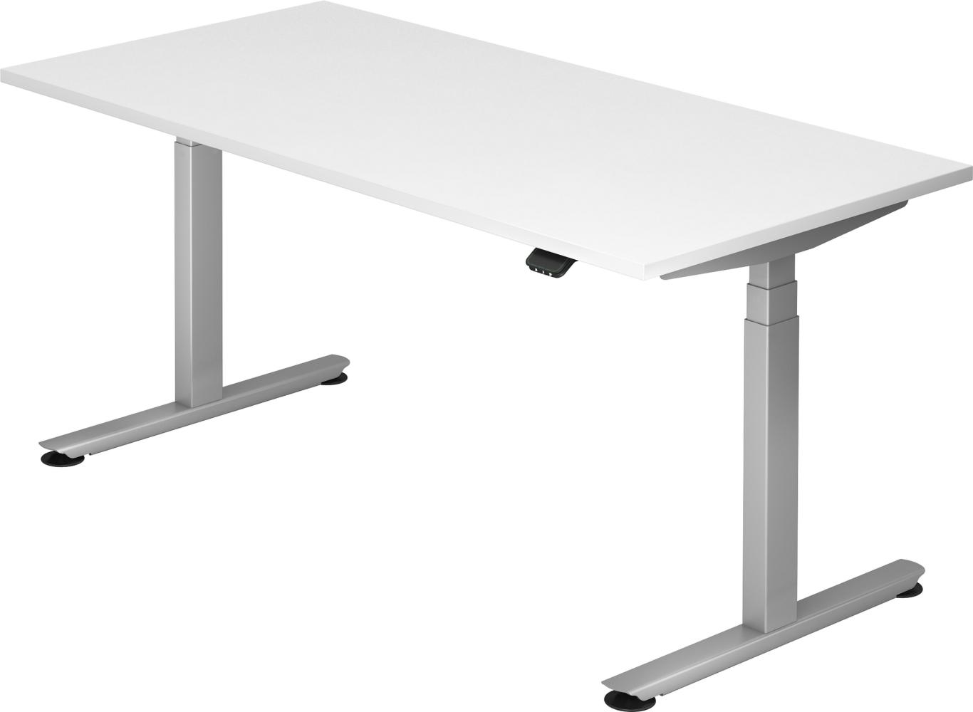 bümö® smarter Schreibtisch Serie-XDLB elektrisch höhenverstellbar mit Bluetooth & App-Steuerung 160 x 80 cm in weiß Bild 1