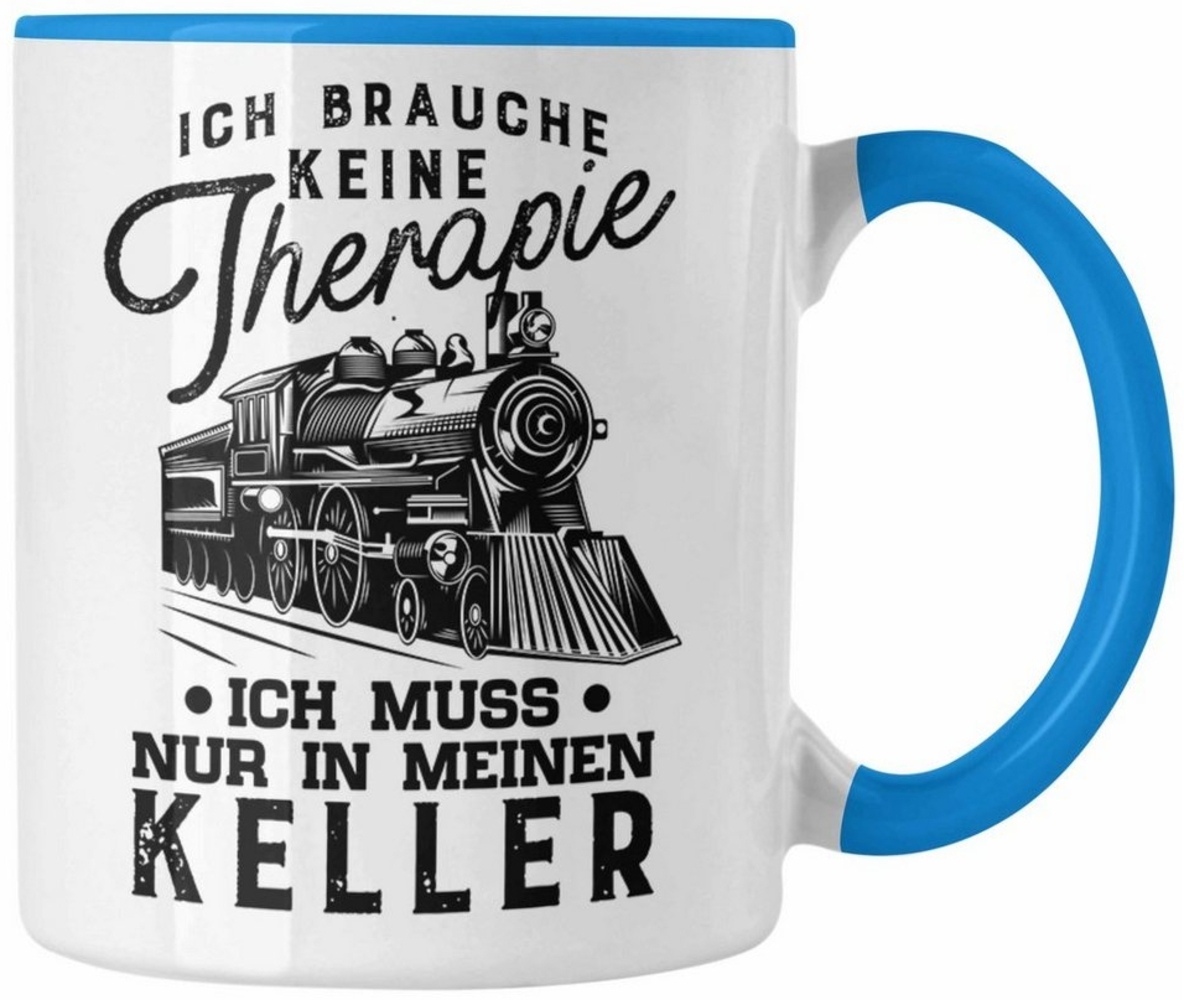 Trendation Tasse Trendation - Modelleisenbahn Tasse Geschenk für Eisenbahner Spruch Ich Bild 1
