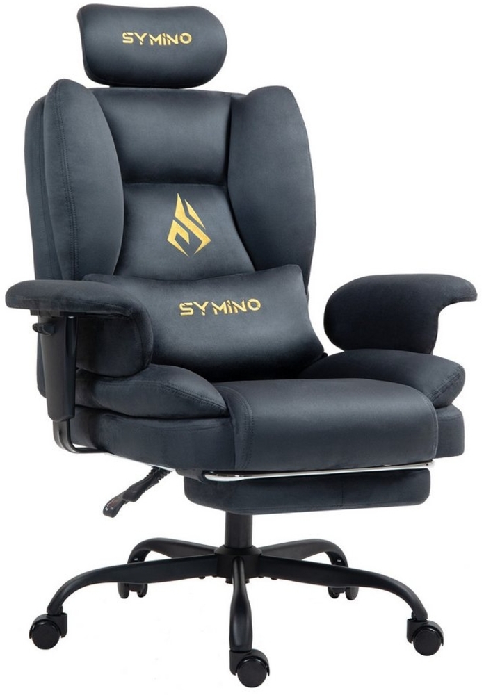 symino Stuhl Ergonomischer Sofa-Gaming-Stuhl, Verstellbarer Gamer-Stuhl, mit Hochwertigem Kunstpelzbezug für Ultimativen Komfort Bild 1