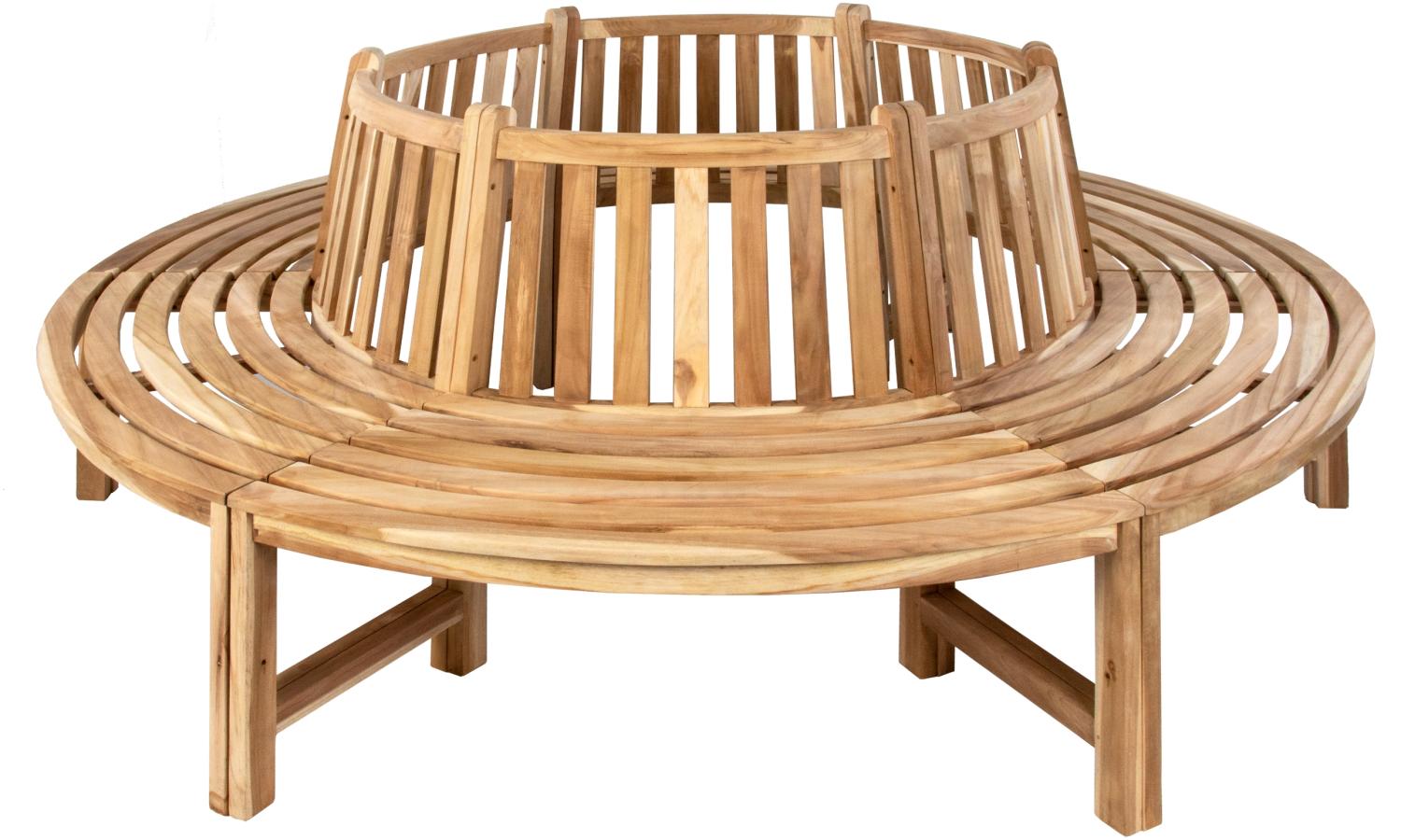 Rundbank 360° Gartenbank Teak massiv ø220 cm TIMO 77299630 Bild 1