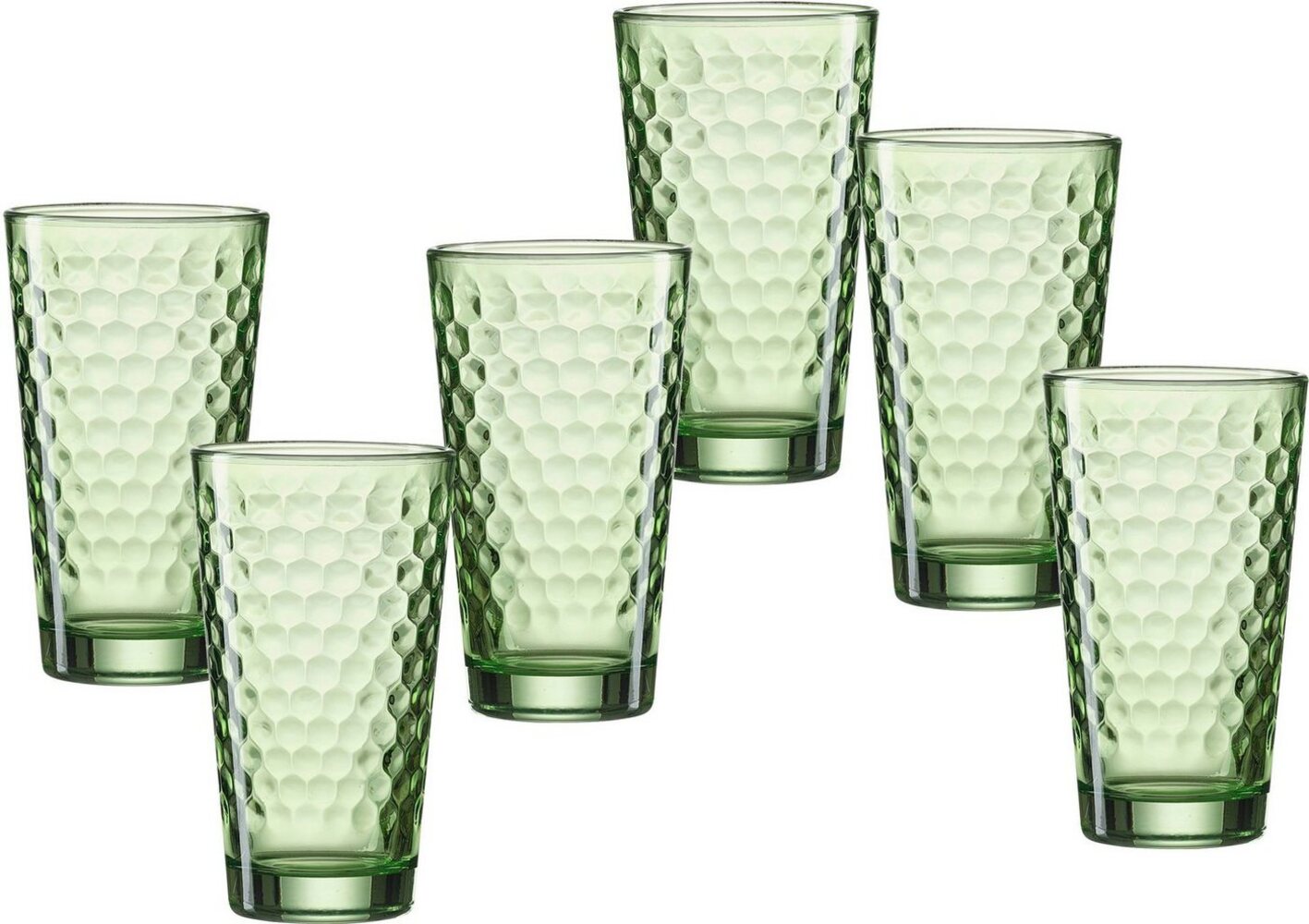 Ritzenhoff & Breker Favo Longdrinkglas 400 ml grün 6er Set - DS Bild 1