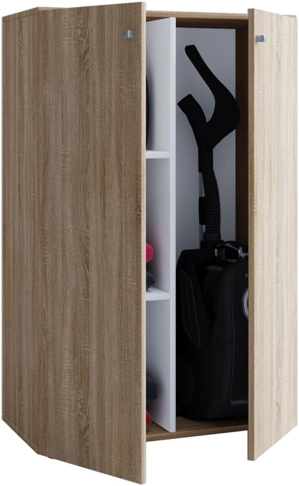 Mehrzweckschrank Kleiderschrank Hochschrank Garderobe Flur Schrank Eiche Dekor Bild 1