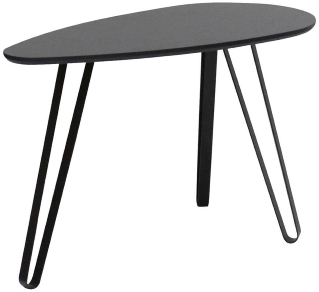 Beistelltisch MISTY anthrazit MDF Metallgestell, ca. 70x42 cm Bild 1