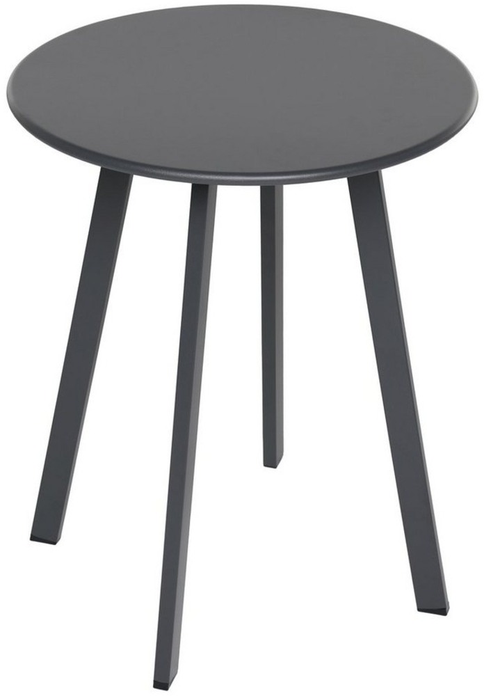 Dehner Kaffeetisch Lian, ca. Ø 50 cm, Höhe ca. 45 cm, Stahl, pulverbeschichtet, grau Bild 1