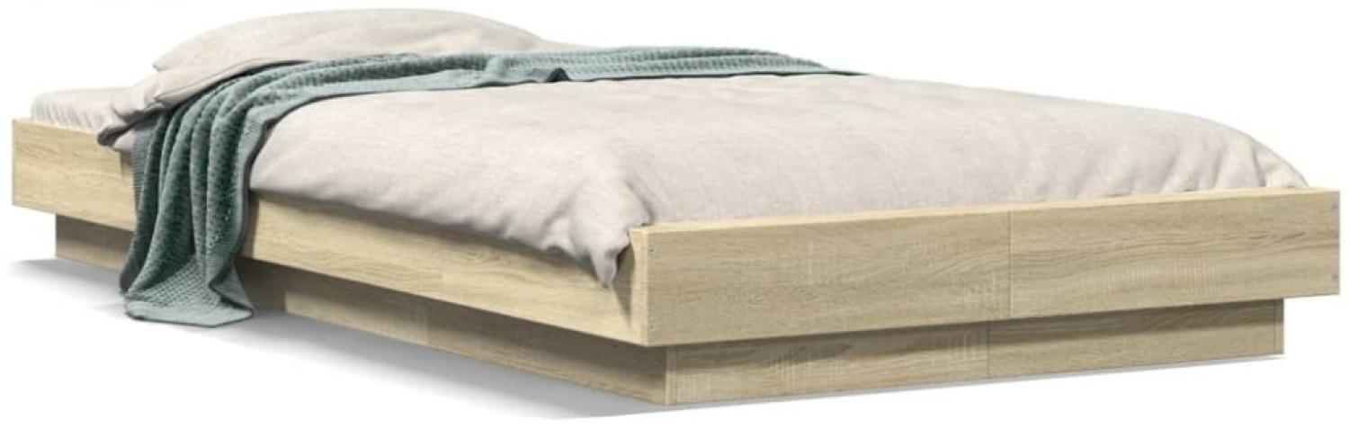 vidaXL Bettgestell Sonoma-Eiche 90x200 cm Holzwerkstoff 3281212 Bild 1