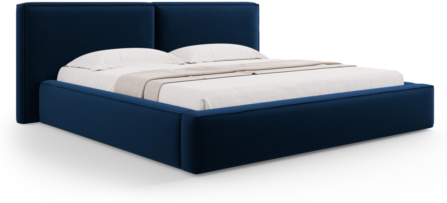 Micadoni Bett Jodie Samtstoff Bluvel Königsblau 200x200 Bild 1