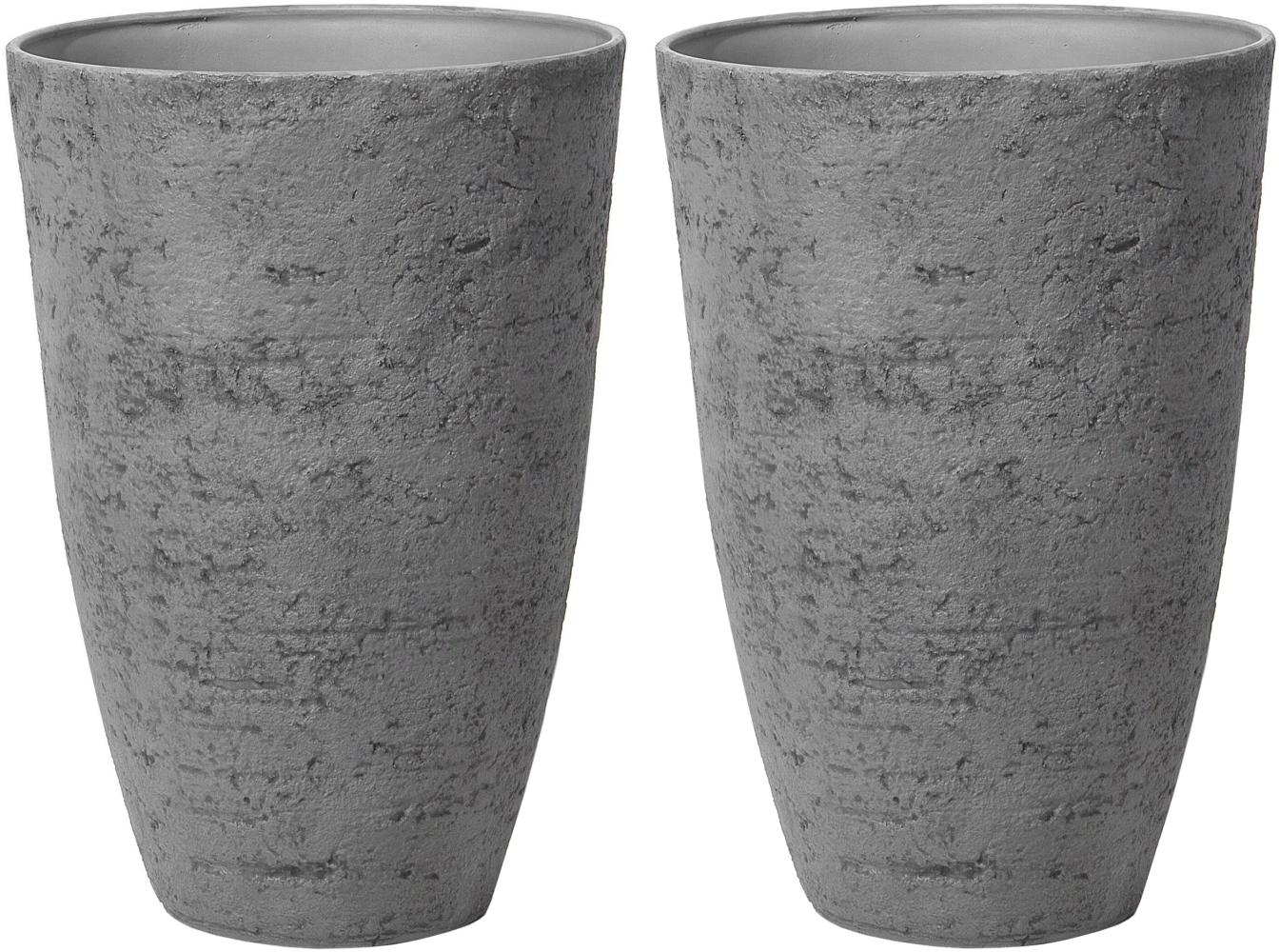 Blumentopf 2er Set grau rund 51 x 51 x 71 cm CAMIA Bild 1