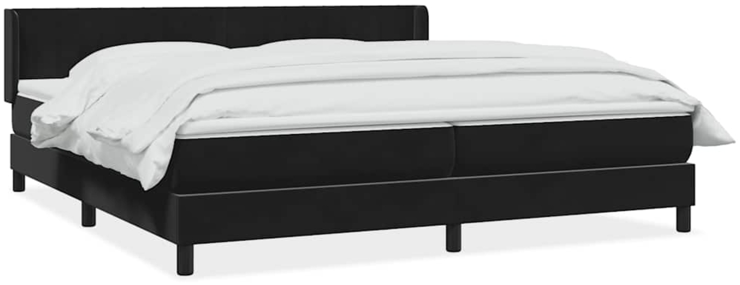 vidaXL Boxspringbett mit Matratze Schwarz 200x210 cm Samt 3318299 Bild 1