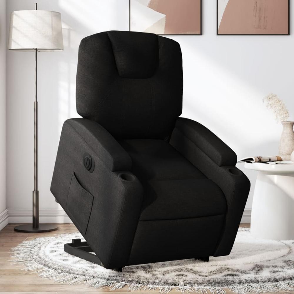 vidaXL Relaxsessel mit Aufstehhilfe Elektrisch Schwarz Stoff 3204394 Bild 1