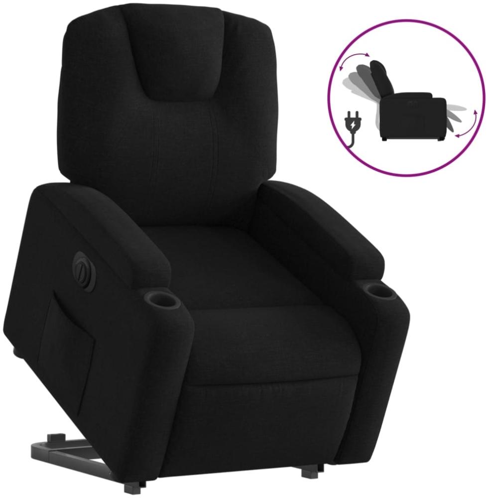 vidaXL Relaxsessel mit Aufstehhilfe Elektrisch Schwarz Stoff 3204394 Bild 1