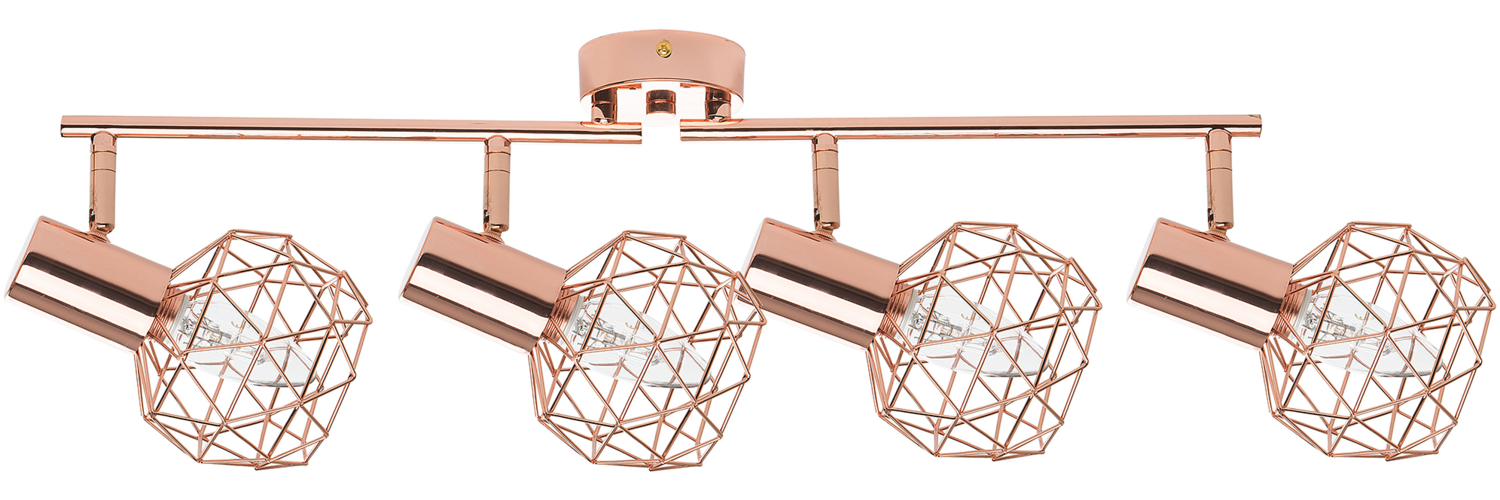 Chenab' Deckenleuchte Kupfer Metall 4-flammig bewegliche Arme verstellbar Industrie Look Moderne Wandleuchte Bild 1