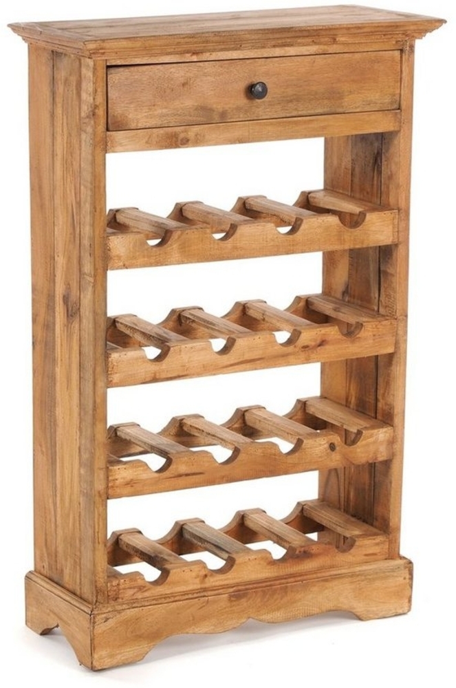 DESIGN DELIGHTS Weinregal WEINREGAL CORTEZ, 85x55cm(HxB) Flaschenregal aus Holz mit Schublade Bild 1