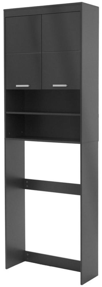 ML-DESIGN Waschmaschinenumbauschrank Badezimmerschrank für Waschmaschine Hochschrank Badmöbel Badregal Badregal mit Türen Grau Umbauschrank Überbau Waschmaschinenüberbau Bild 1