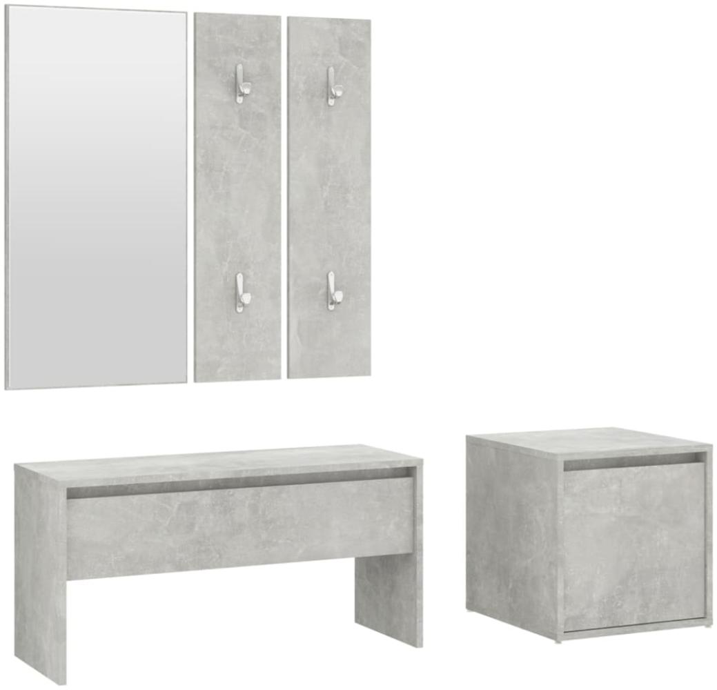 Flurmöbel-Set Betongrau Holzwerkstoff [3082048] Bild 1