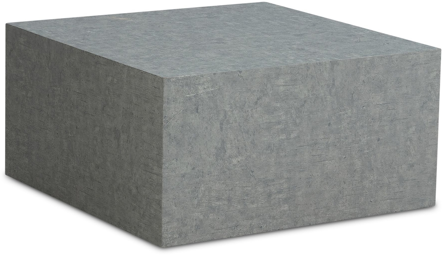 Couchtisch MONOBLOC 60 x 60 x 30 cm in Beton-Optik Grau, Design Wohnzimmertisch Cube Quadratisch, Lounge Sofatisch, Beistelltisch Würfel Form Bild 1