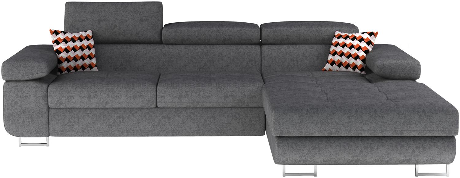 Armando, Ecksofa, Eckcouch, Grau Bild 1