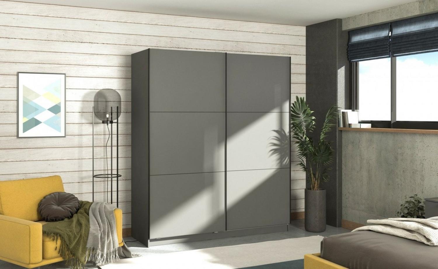 INOSIGN Schwebetürenschrank Sierra klassischer Kleiderschrank Wäscheschrank 179 oder 217cm breit mit kompletter Inneneinteilung, FSC®-zertifizierter Holzwerkstoff Bild 1