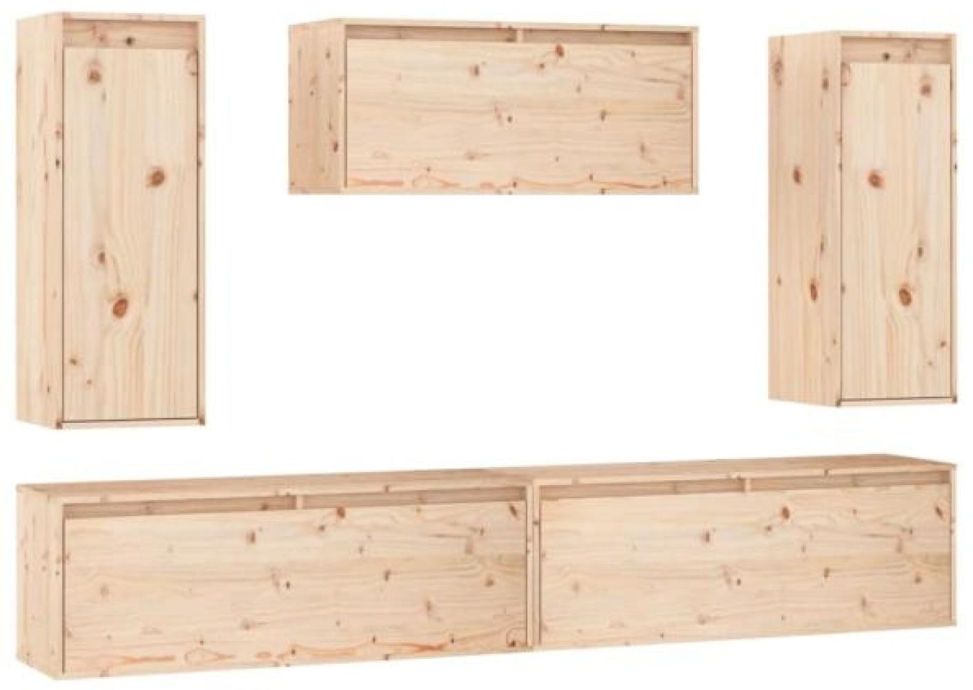 TV-Schränke 5 Stk. Massivholz Kiefer [3100244] Bild 1