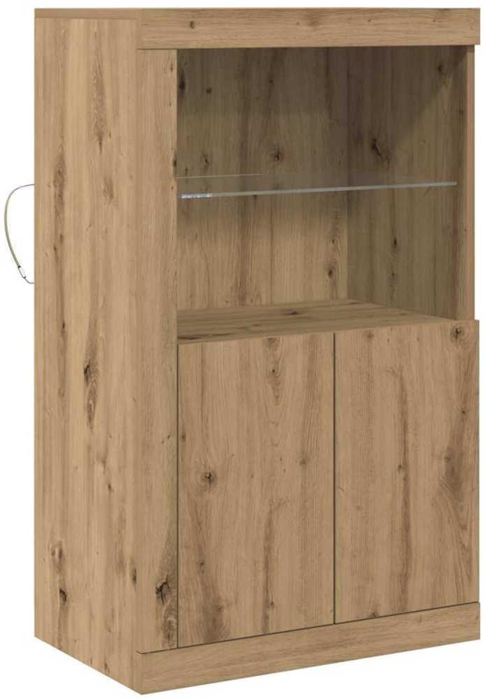 vidaXL Beistellschrank Eiche handwerklich 60,5 x 37 x 100 cm 863016 Bild 1