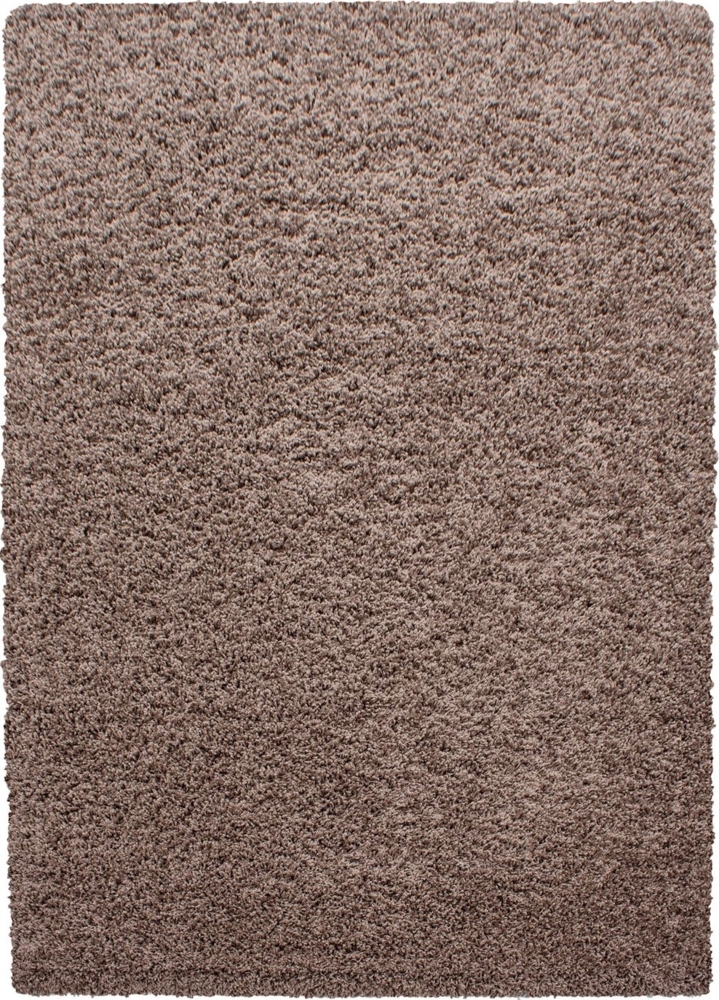 Hochflor Teppich Lux rechteckig - 240x340 cm - Mokka Bild 1
