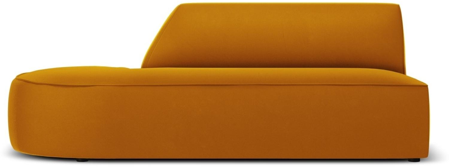 Micadoni 2-Sitzer Samtstoff Modul Ruby Links | Bezug Yellow | Beinfarbe Black Plastic Bild 1