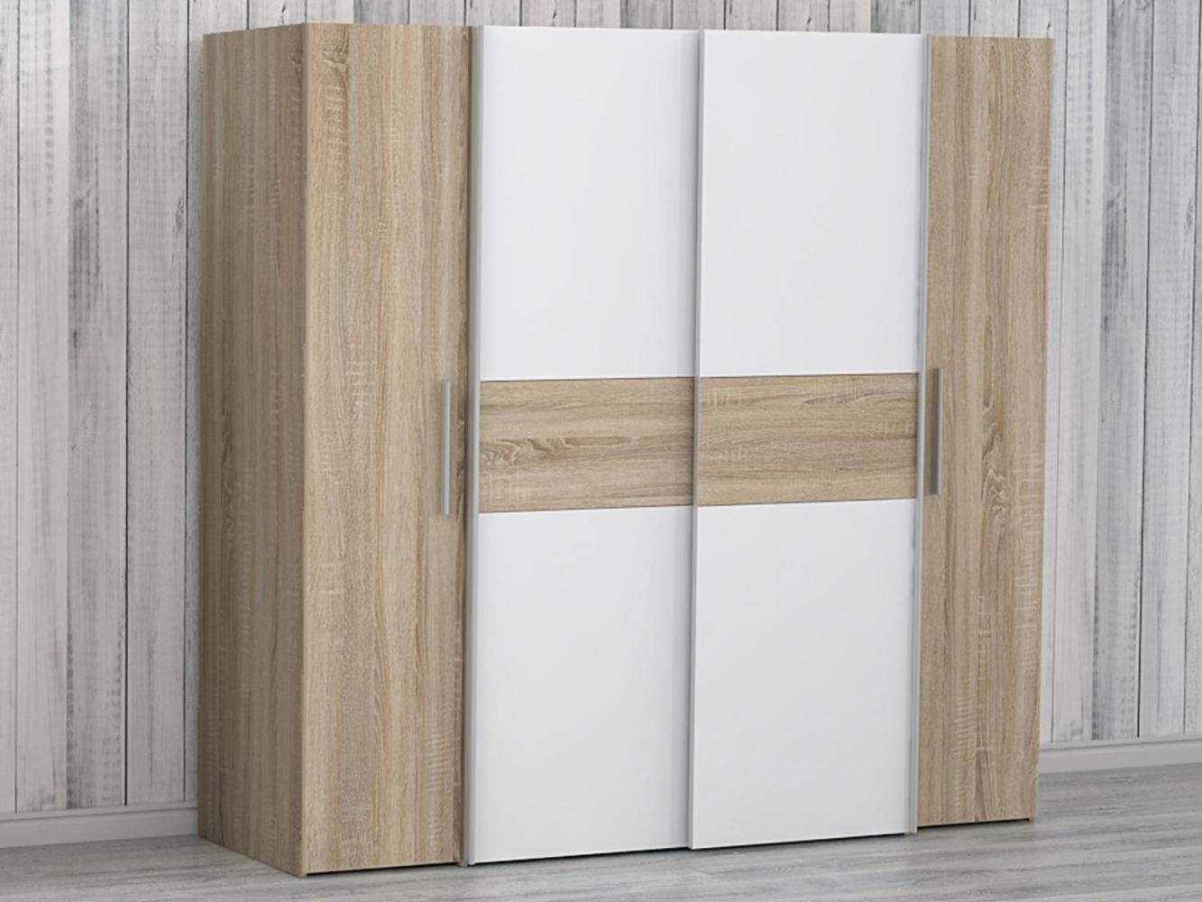 Kleiderschrank >Kaleb< in Sonoma-Eiche - 200.1x190.5x61.6cm (BxHxT) Bild 1