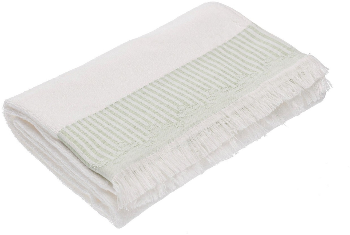 Dekoria BadetuchTrevor 70x140 cm white green Bild 1