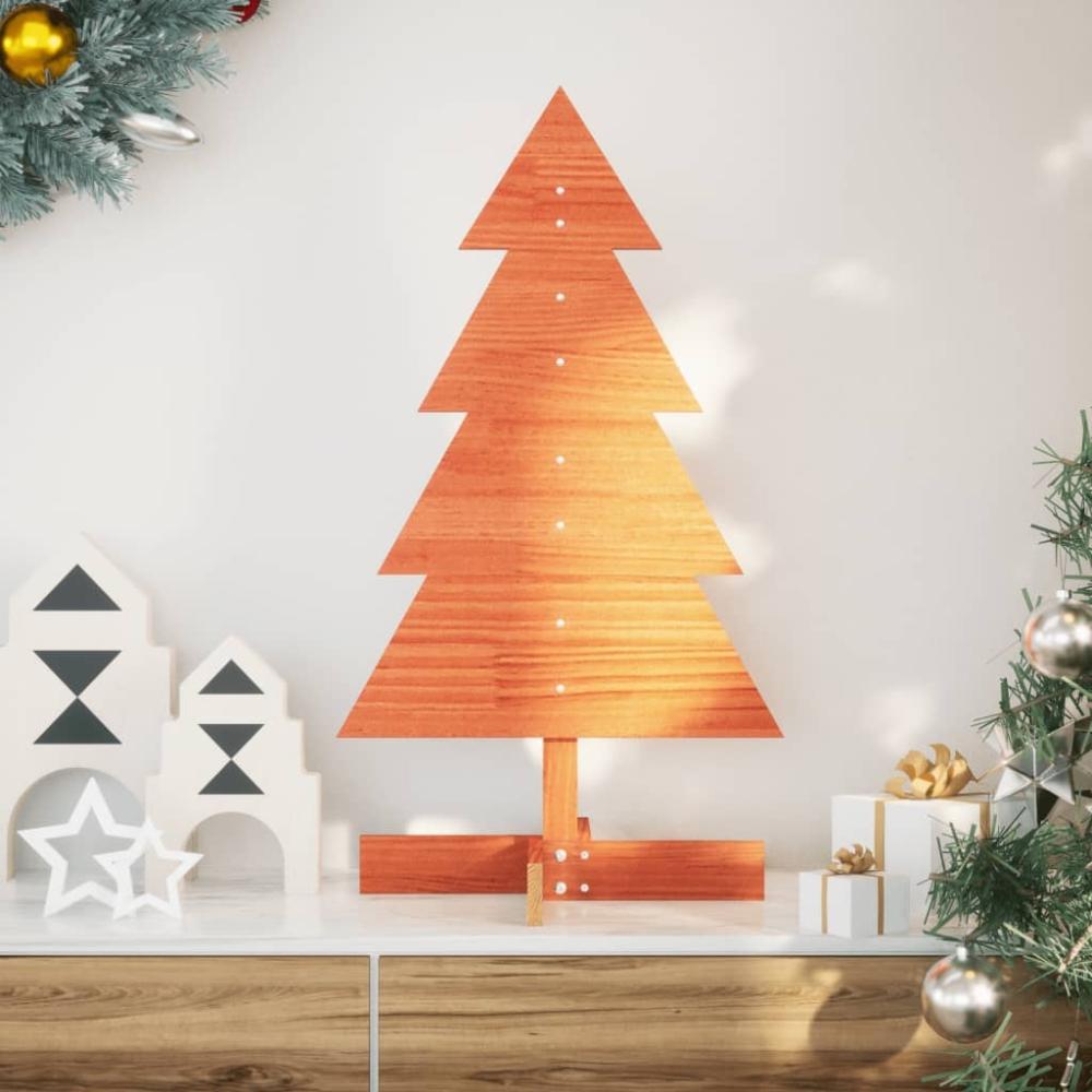 vidaXL Weihnachtsbaum Holz zum Schmücken 80 cm Massivholz Kiefer 858185 Bild 1