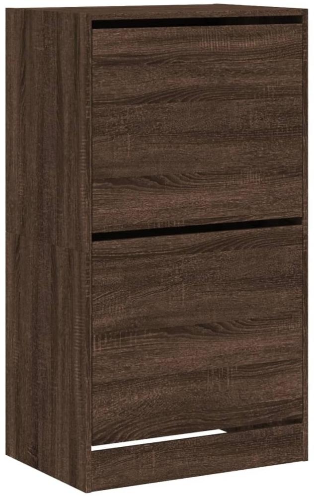 vidaXL Schuhschrank mit 2 Klappen Braun Eiche-Optik 60x42x108 cm 3214391 Bild 1
