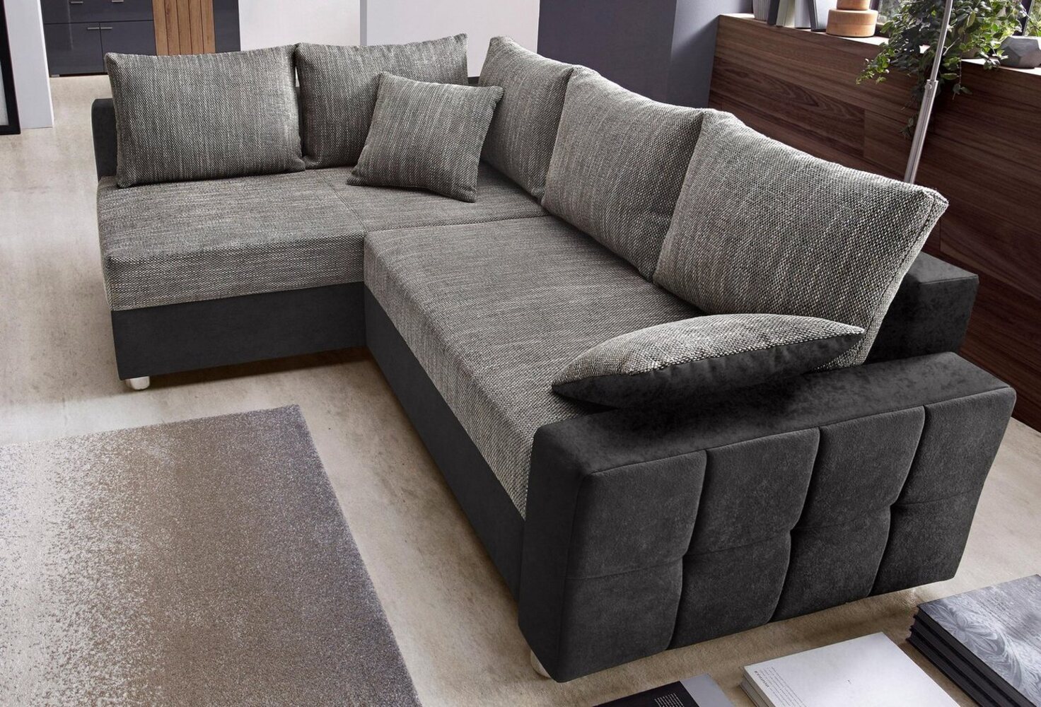 COLLECTION AB Ecksofa Parma L-Form, mit Bettfunktion und Federkern Bild 1