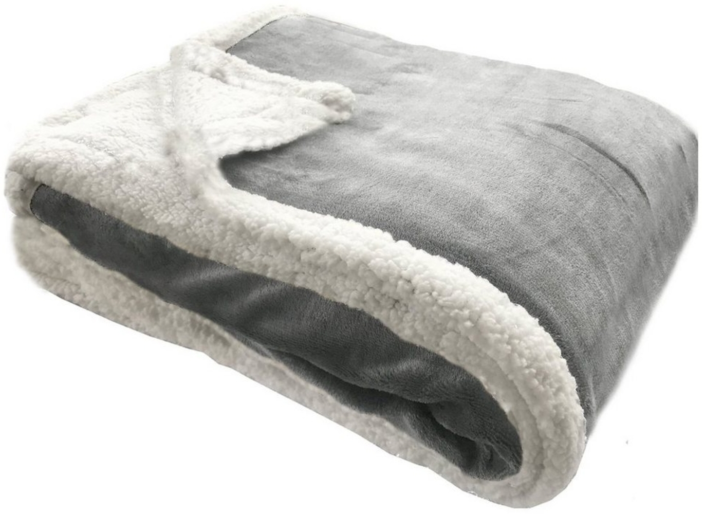 Überwurf Lammfell Optik Sherpa Kuscheldecke - verschiedene Designs & Größen, JEMIDI Bild 1