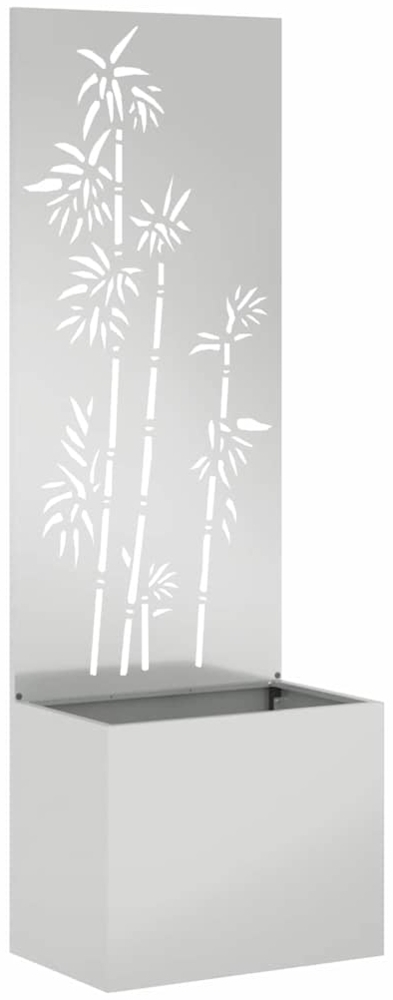 vidaXL Garten Sichtschutz-Leinwand Silber 50 x 140 cm Verzinkter Stahl 876453 Bild 1