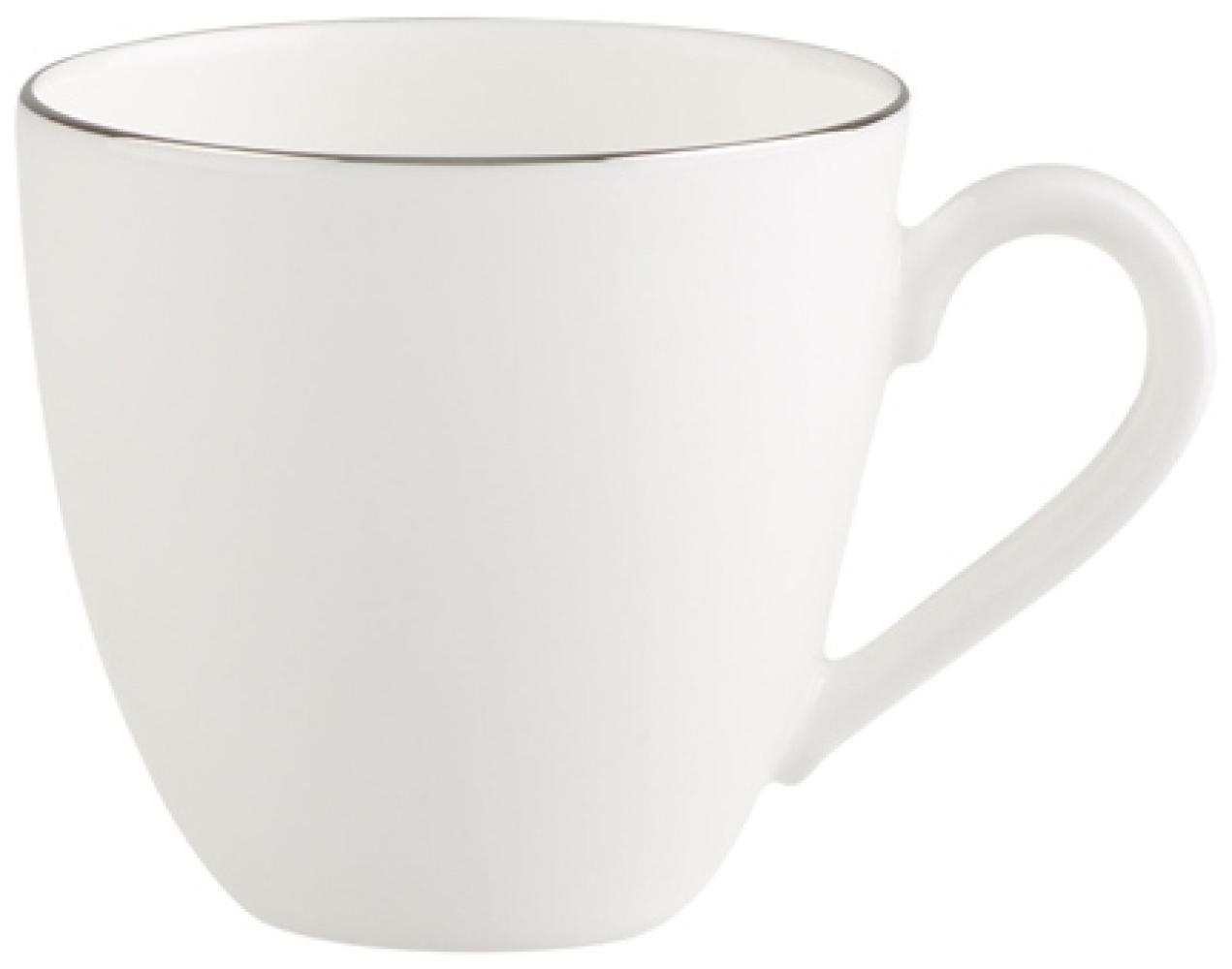 Villeroy & Boch Vorteilset 6 Stück Anmut Platinum No. 1 Mokka-/Espressoobertasse Premium Bone Porcelain weiß handbemalt 1046361420 Bild 1